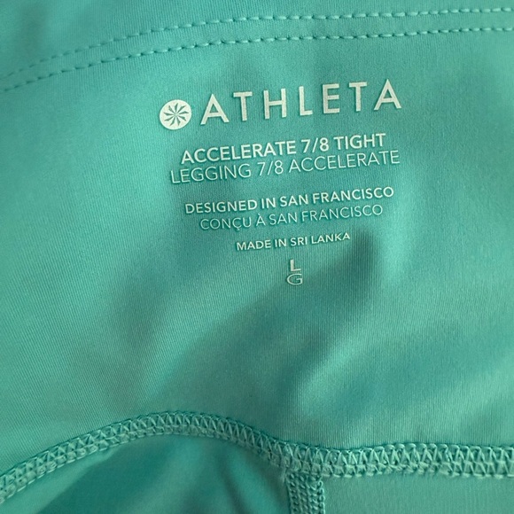 Athleta Accelerate 7/8 Tights Leggings Light Blue size large NWT - Picture 5 of 6